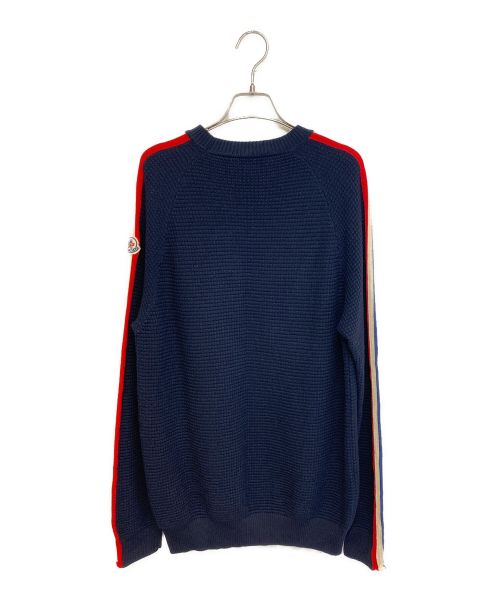 MONCLER（モンクレール）MONCLER (モンクレール) トリコロールラインニット ネイビー サイズ:Lの古着・服飾アイテム
