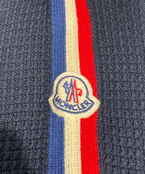 MONCLER（モンクレール）MONCLER (モンクレール) トリコロールラインニット ネイビー サイズ:Lの古着・服飾アイテム