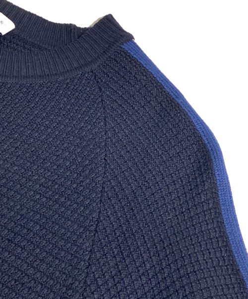 MONCLER（モンクレール）MONCLER (モンクレール) トリコロールラインニット ネイビー サイズ:Lの古着・服飾アイテム
