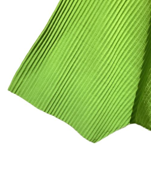 me ISSEY MIYAKE（ミーイッセイ ミヤケ）me ISSEY MIYAKE (ミーイッセイ ミヤケ) プリーツパーカー 黄緑 サイズ:Freeの古着・服飾アイテム