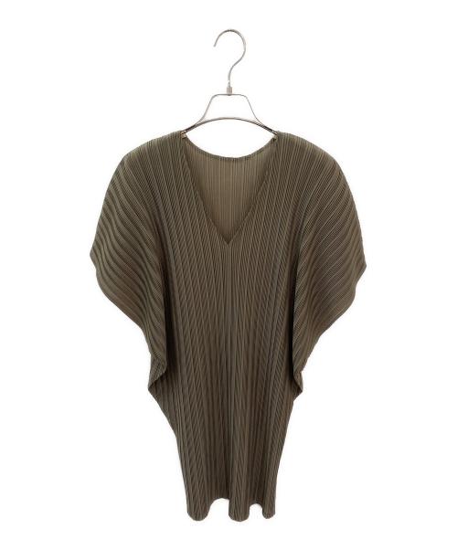 PLEATS PLEASE（プリーツプリーズ）PLEATS PLEASE (プリーツプリーズ) プリーツチュニック グレー サイズ:3の古着・服飾アイテム