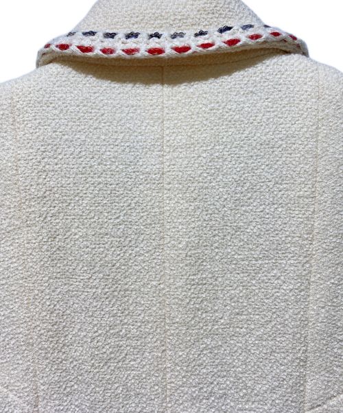 CHANEL（シャネル）CHANEL (シャネル) 4ジップポケットツイードジャケット ベージュ サイズ:38の古着・服飾アイテム