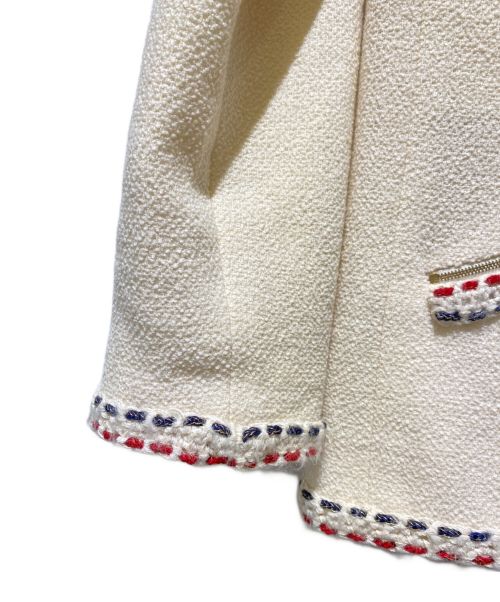 CHANEL（シャネル）CHANEL (シャネル) 4ジップポケットツイードジャケット ベージュ サイズ:38の古着・服飾アイテム