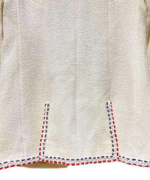 CHANEL（シャネル）CHANEL (シャネル) 4ジップポケットツイードジャケット ベージュ サイズ:38の古着・服飾アイテム