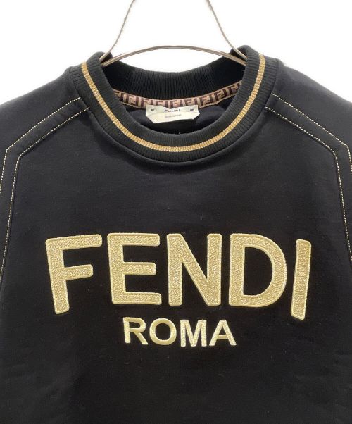 FENDI（フェンディ）FENDI (フェンディ) ロゴスウェット ブラック サイズ:XXSの古着・服飾アイテム
