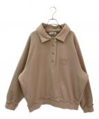 MIU MIUミュウミュウ）の古着「ガーメントダイ コットンフリース スウェットシャツ」｜ベージュ