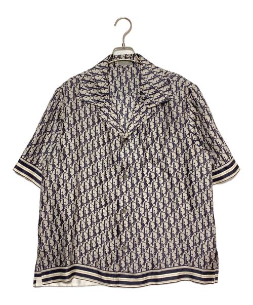 Dior（ディオール）Dior (ディオール) オブリークシルクシャツ シルバー サイズ:40の古着・服飾アイテム