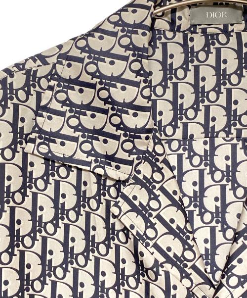 Dior（ディオール）Dior (ディオール) オブリークシルクシャツ シルバー サイズ:40の古着・服飾アイテム