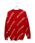 BALENCIAGA (バレンシアガ) オールオーバーロゴニット レッド サイズ:S：45000円