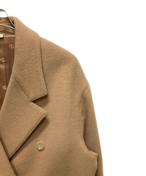 GUCCI（グッチ）GUCCI (グッチ) ダブルキャメルコート ブラウン サイズ:36の古着・服飾アイテム