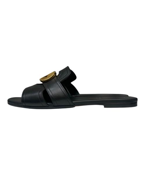 Christian Dior（クリスチャン ディオール）Christian Dior (クリスチャン ディオール) ミュール 30 モンテーニュ ブラック サイズ:36の古着・服飾アイテム