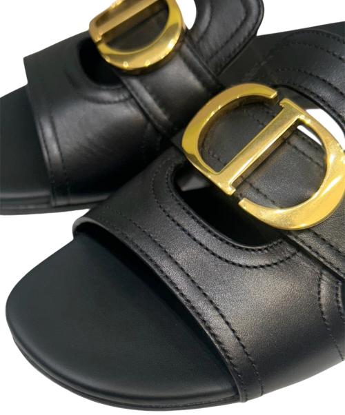 Christian Dior（クリスチャン ディオール）Christian Dior (クリスチャン ディオール) ミュール 30 モンテーニュ ブラック サイズ:36の古着・服飾アイテム