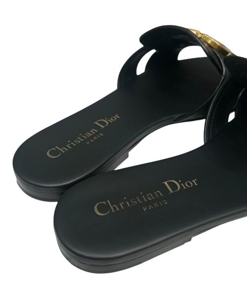 Christian Dior（クリスチャン ディオール）Christian Dior (クリスチャン ディオール) ミュール 30 モンテーニュ ブラック サイズ:36の古着・服飾アイテム