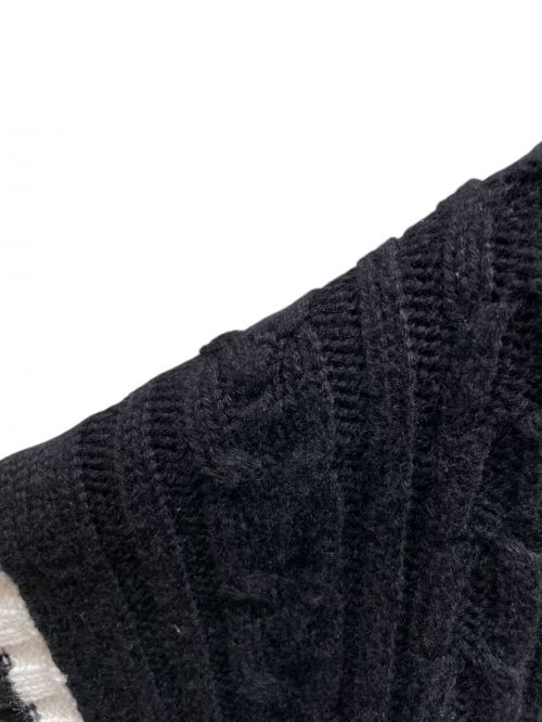 CHANEL（シャネル）CHANEL (シャネル) チルデンニットワンピース ブラック×ピンク サイズ:34の古着・服飾アイテム