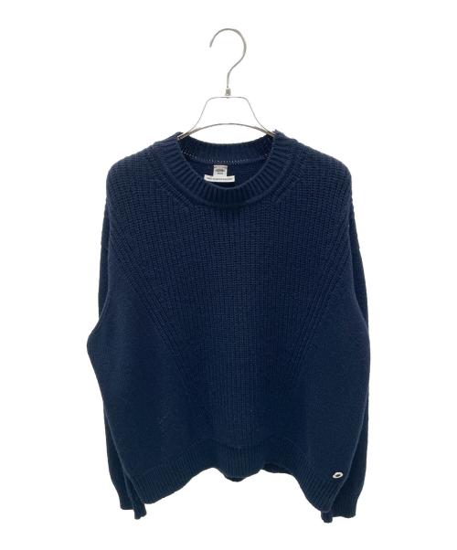 HERMES（エルメス）HERMES (エルメス) カシミヤ混ニット　セリエ ネイビー サイズ:34の古着・服飾アイテム