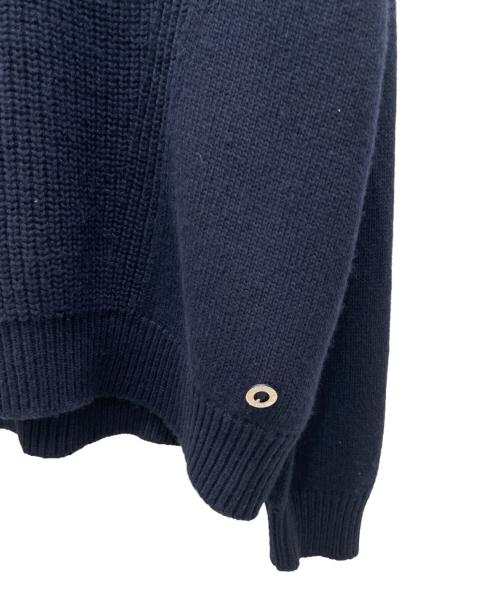 HERMES（エルメス）HERMES (エルメス) カシミヤ混ニット　セリエ ネイビー サイズ:34の古着・服飾アイテム