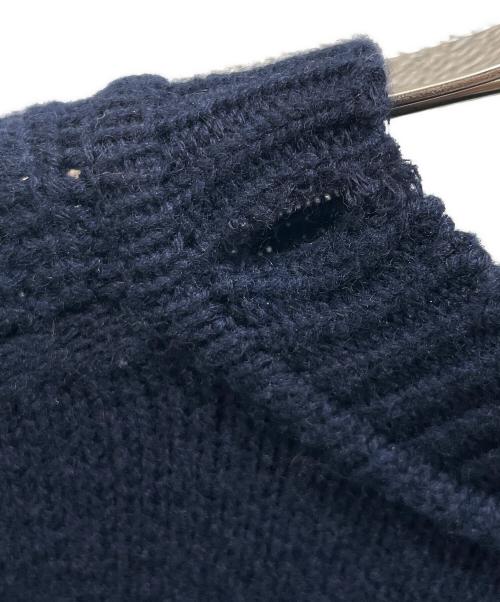 HERMES（エルメス）HERMES (エルメス) カシミヤ混ニット　セリエ ネイビー サイズ:34の古着・服飾アイテム