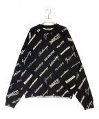 BALENCIAGAバレンシアガ）の古着「オールオーバーロゴニット」｜ブラック