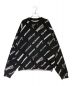 BALENCIAGA（バレンシアガ）の古着「オールオーバーロゴニット」｜ブラック