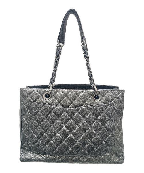 CHANEL（シャネル）CHANEL (シャネル) GSTトートバッグ ダークシルバー×シルバー金具の古着・服飾アイテム