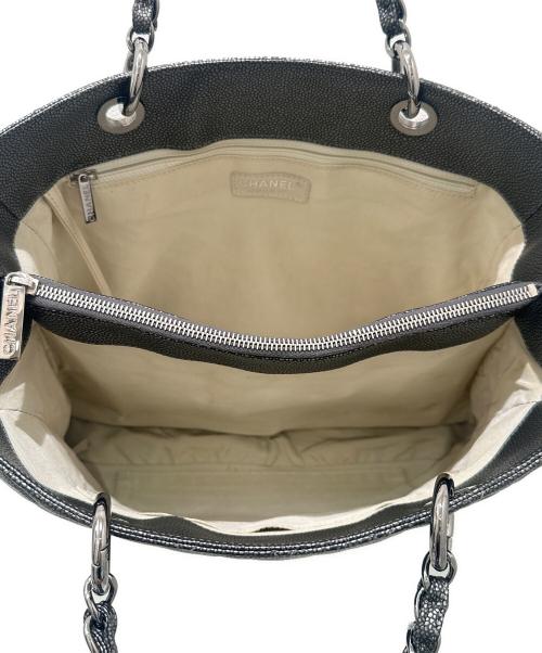CHANEL（シャネル）CHANEL (シャネル) GSTトートバッグ ダークシルバー×シルバー金具の古着・服飾アイテム