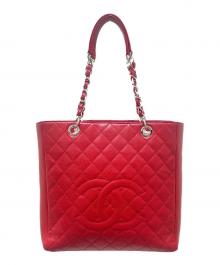 CHANEL（シャネル）の古着「PSTトートバッグ」｜レッド×シルバー金具
