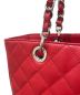 中古・古着 CHANEL (シャネル) PSTトートバッグ レッド×シルバー金具：370000円
