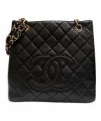 CHANELシャネル）の古着「PSTトートバッグ」｜ブラック×ゴールド