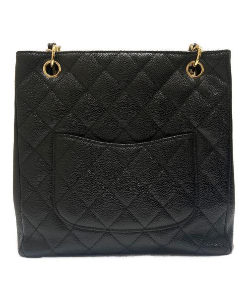 CHANEL（シャネル）CHANEL (シャネル) PSTトートバッグ ブラック×ゴールドの古着・服飾アイテム