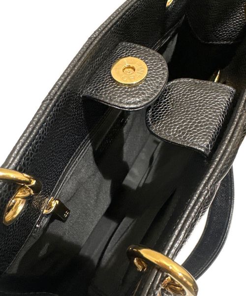 CHANEL（シャネル）CHANEL (シャネル) PSTトートバッグ ブラック×ゴールドの古着・服飾アイテム