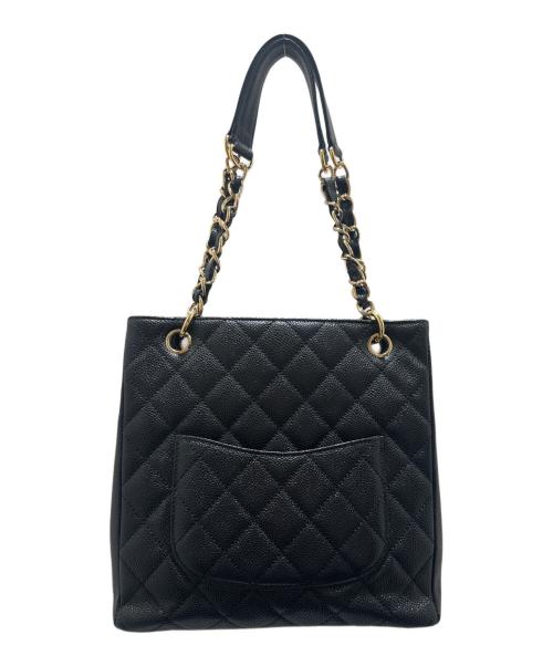 CHANEL（シャネル）CHANEL (シャネル) PSTトートバッグ ブラック×ゴールドの古着・服飾アイテム