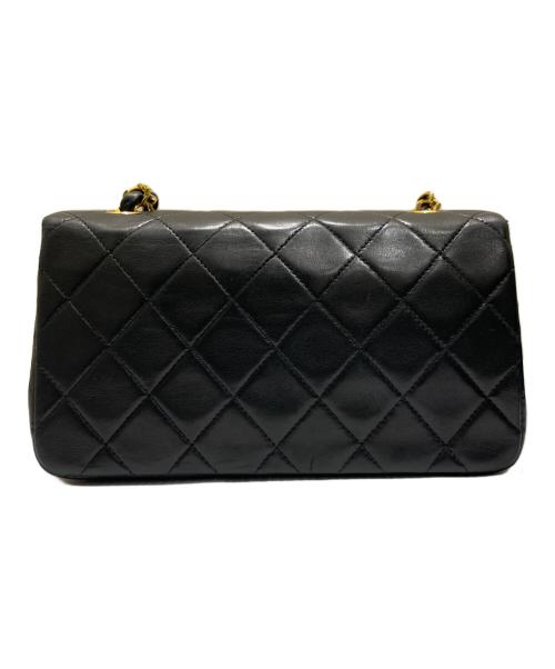 CHANEL（シャネル）CHANEL (シャネル) フルフラップチェーンショルダーバッグ ブラック×ゴールドの古着・服飾アイテム