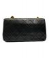 CHANEL (シャネル) フルフラップチェーンショルダーバッグ ブラック×ゴールド：400000円