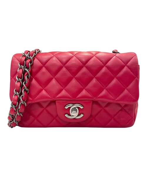 CHANEL（シャネル）CHANEL (シャネル) ミニマトラッセ 19/チェーン ショルダーバッグ  レッド×アンティークシルバーの古着・服飾アイテム
