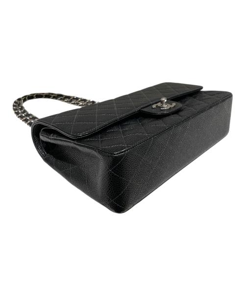 CHANEL（シャネル）CHANEL (シャネル) マトラッセ25/Wフラップチェーンショルダーバッグ ブラック×シルバー サイズ:25の古着・服飾アイテム