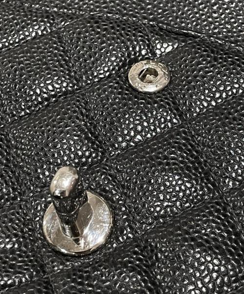 CHANEL（シャネル）CHANEL (シャネル) マトラッセ25/Wフラップチェーンショルダーバッグ ブラック×シルバー サイズ:25の古着・服飾アイテム