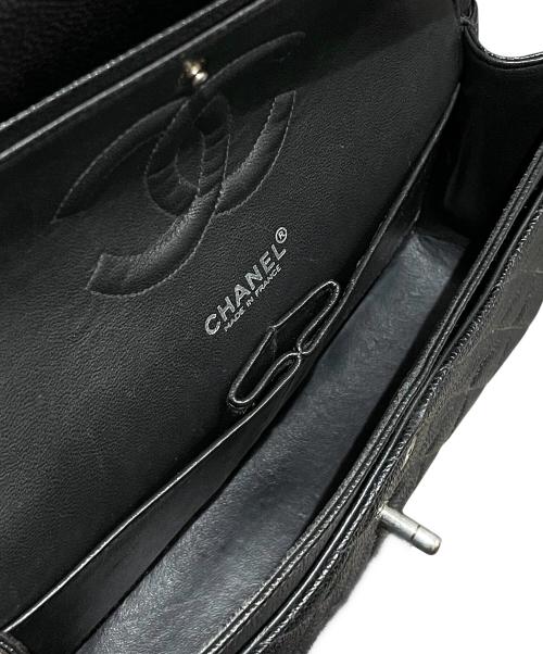 CHANEL（シャネル）CHANEL (シャネル) マトラッセ25/Wフラップチェーンショルダーバッグ ブラック×シルバー サイズ:25の古着・服飾アイテム