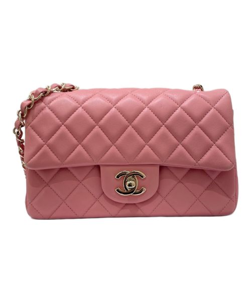 CHANEL（シャネル）CHANEL (シャネル) チェーンショルダーバッグ ピンク×シルバー サイズ:20の古着・服飾アイテム