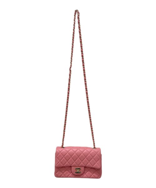 CHANEL（シャネル）CHANEL (シャネル) チェーンショルダーバッグ ピンク×シルバー サイズ:20の古着・服飾アイテム