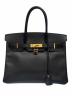 HERMES（エルメス）の古着「バーキン30/ゴールド金具/ヴォーエプソン/ブラック/▢J刻印」｜ブラック