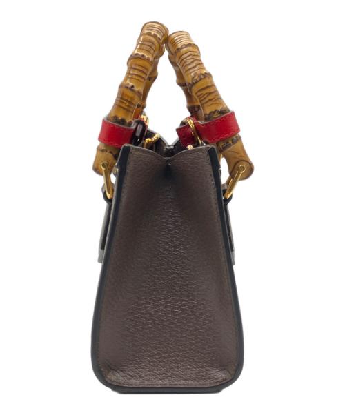 GUCCI（グッチ）GUCCI (グッチ) ダイアナGGバンブーミニハンドルショルダーバッグ ブラウン×ベージュ サイズ:ミニの古着・服飾アイテム