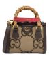 GUCCI（グッチ）の古着「ダイアナGGバンブーミニハンドルショルダーバッグ」｜ブラウン×ベージュ