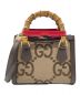 GUCCI (グッチ) ダイアナGGバンブーミニハンドルショルダーバッグ ブラウン×ベージュ サイズ:ミニ：250000円