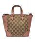 GUCCI (グッチ) GGキャンバス2WAYショルダーバッグ ピンク×ベージュ：85000円