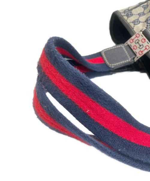 GUCCI（グッチ）GUCCI (グッチ) GGキャンバストートバッグ アイボリー×ネイビーの古着・服飾アイテム