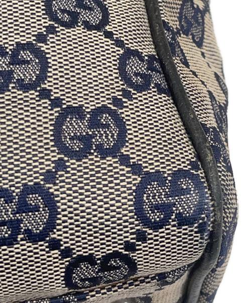 GUCCI（グッチ）GUCCI (グッチ) GGキャンバストートバッグ アイボリー×ネイビーの古着・服飾アイテム