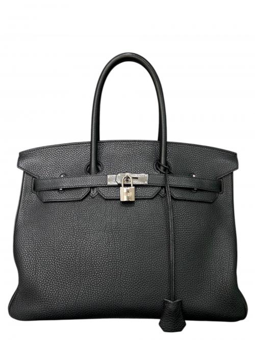 HERMES（エルメス）HERMES (エルメス) バーキン35/シルバー金具/トゴ/ブラック/▢P刻印 ブラック×シルバー金具 サイズ:35の古着・服飾アイテム