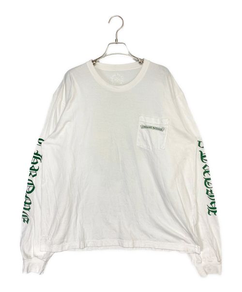 CHROME HEARTS（クロムハーツ）CHROME HEARTS (クロムハーツ) セメタリークロスプリントロングTシャツ ホワイト サイズ:XLの古着・服飾アイテム