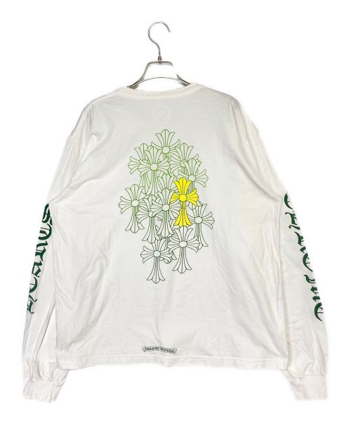 CHROME HEARTS（クロムハーツ）CHROME HEARTS (クロムハーツ) セメタリークロスプリントロングTシャツ ホワイト サイズ:XLの古着・服飾アイテム