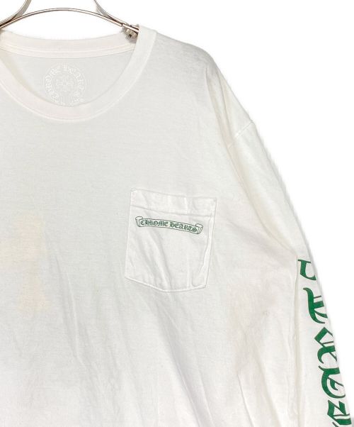 CHROME HEARTS（クロムハーツ）CHROME HEARTS (クロムハーツ) セメタリークロスプリントロングTシャツ ホワイト サイズ:XLの古着・服飾アイテム